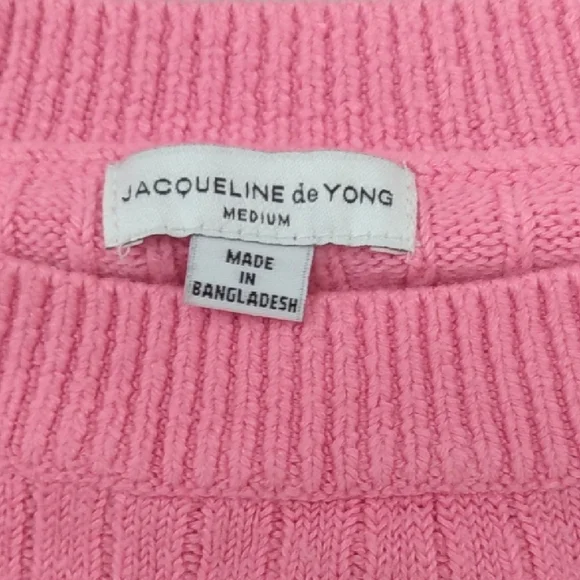 Pink Ribbed Women's Sweater M - Picture 2 of 3